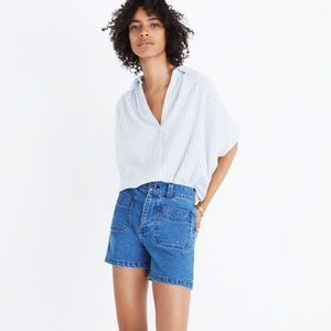 Madewell High-Rise Denim Shorts- Patch Pocket Ed